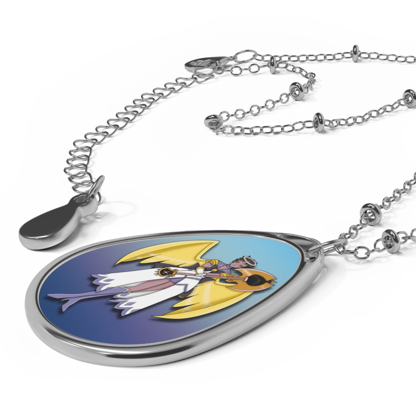 Space Warrior Adam Oval Necklace