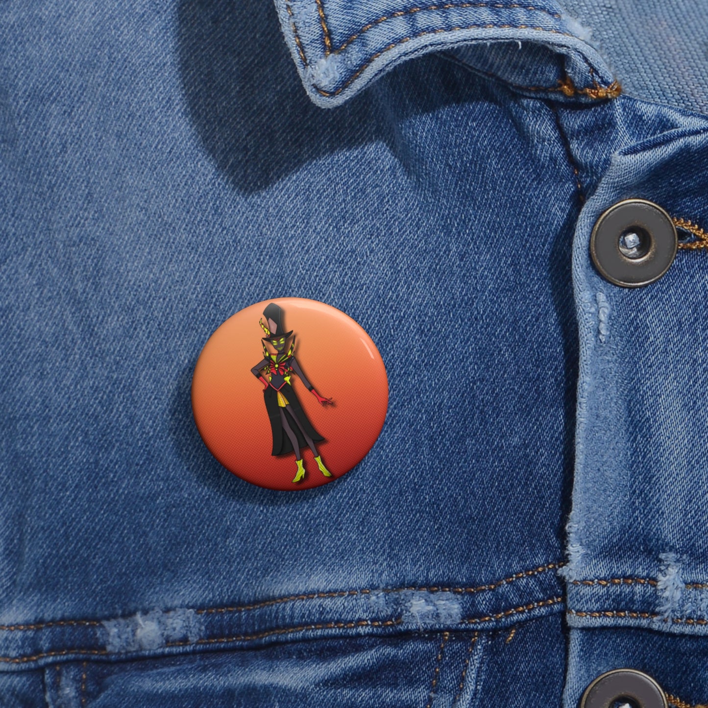 Space Warrior Zestial Pin Button