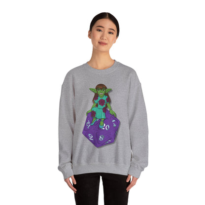 Goblin on a d20 Unisex Heavy Blend™ Crewneck Sweatshirt