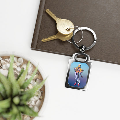 Space Warrior Sir Pentious Rectangle Photo Keyring