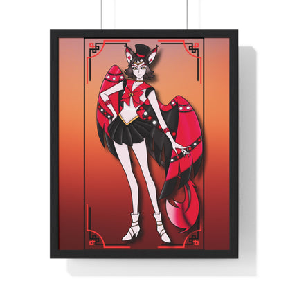 Space Warrior Husk Vertical Framed Poster