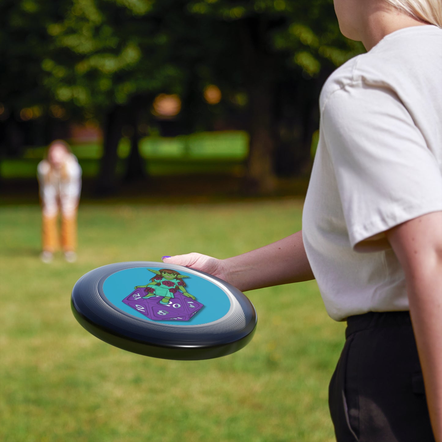 Goblin on a d20 Wham-O Frisbee