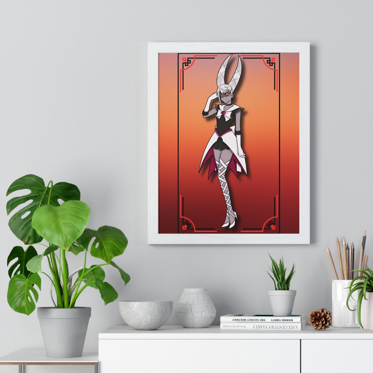 Space Warrior Carmilla Vertical Framed Poster