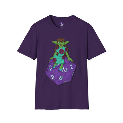 Goblin on a d20 Unisex Softstyle T-Shirt