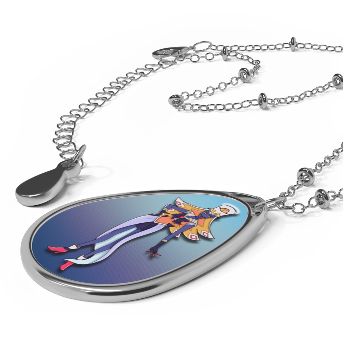 Space Warrior Sir Pentious Oval Necklace