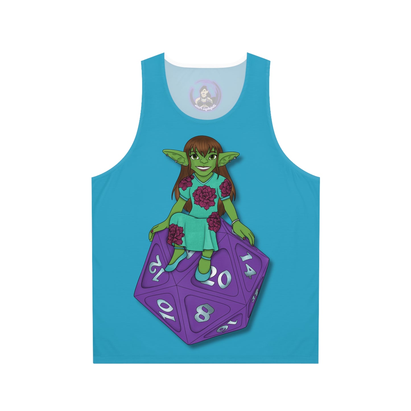 Goblin on a d20 Unisex Tank Top