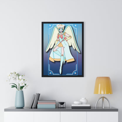 Space Warrior Saint Peter Vertical Framed Poster