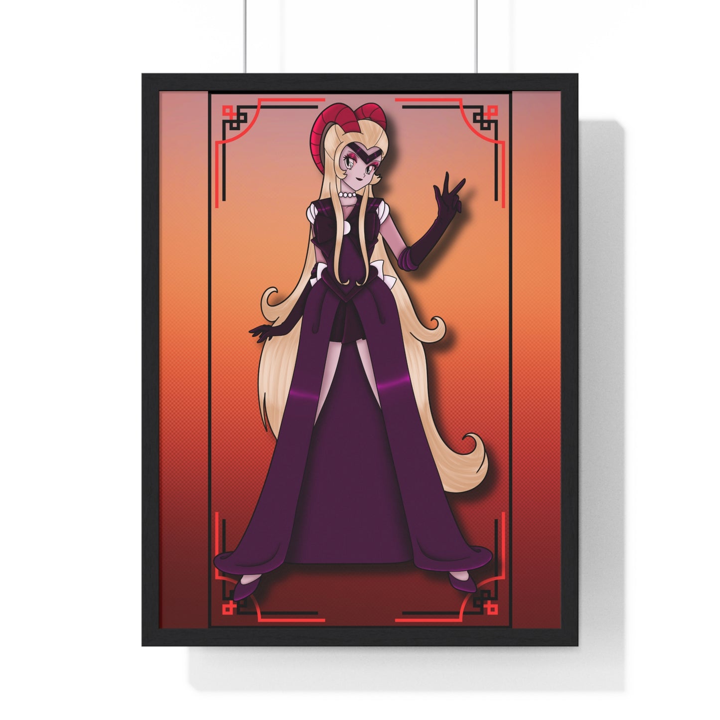 Space Warrior Lilith Vertical Framed Poster