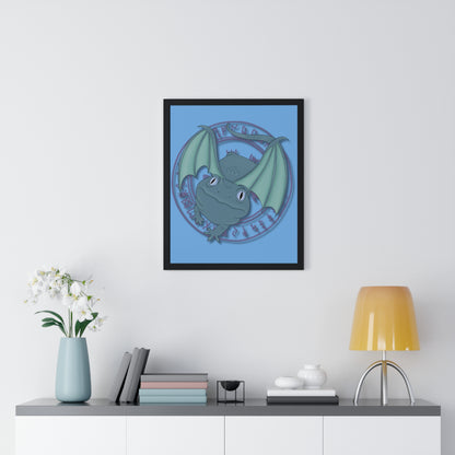 Baby Dragon Vertical Framed Poster