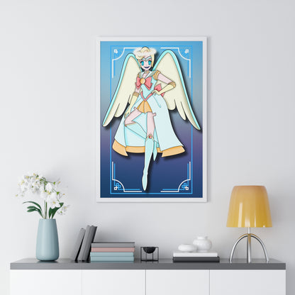 Space Warrior Saint Peter Vertical Framed Poster