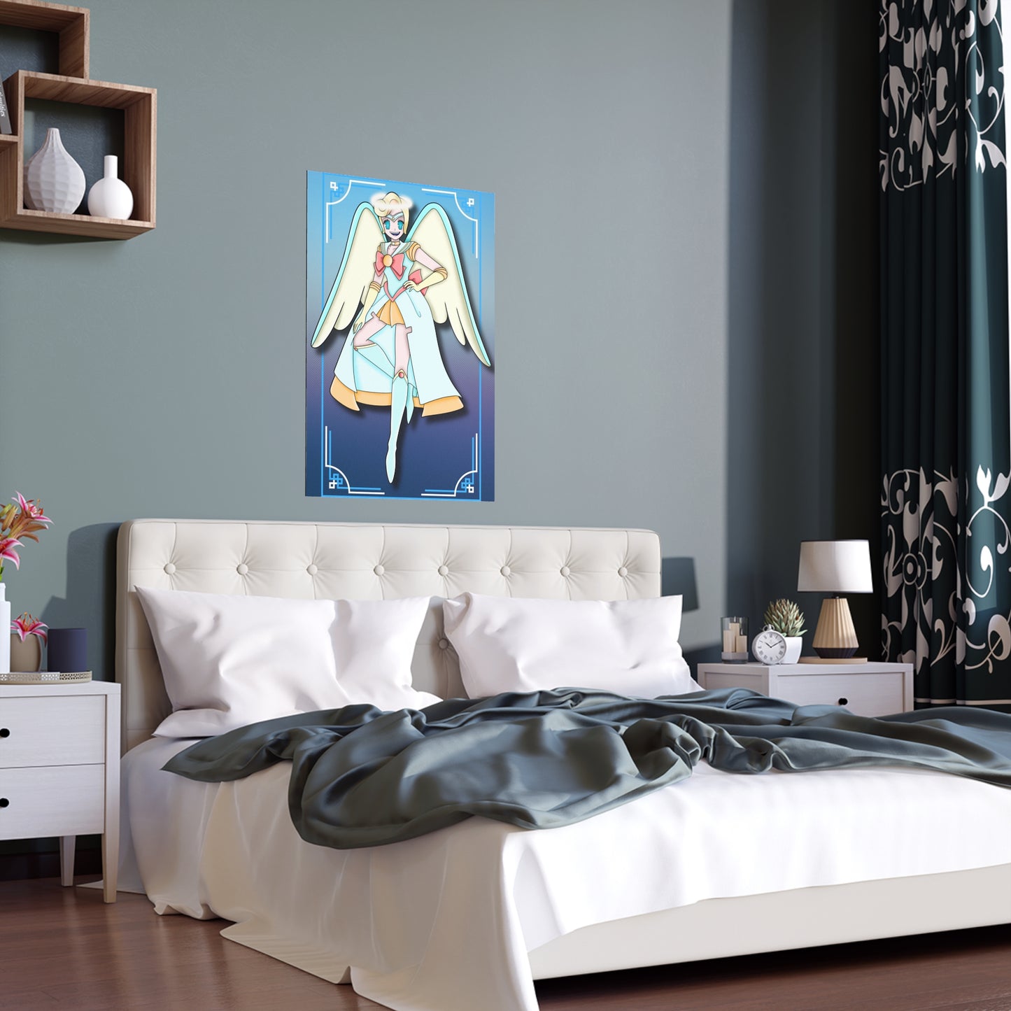 Space Warrior Saint Peter Indoor and Outdoor Silk Posters