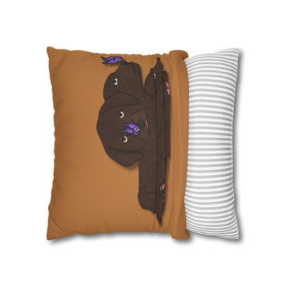 Cerberus Puppy Spun Polyester Square Pillowcase