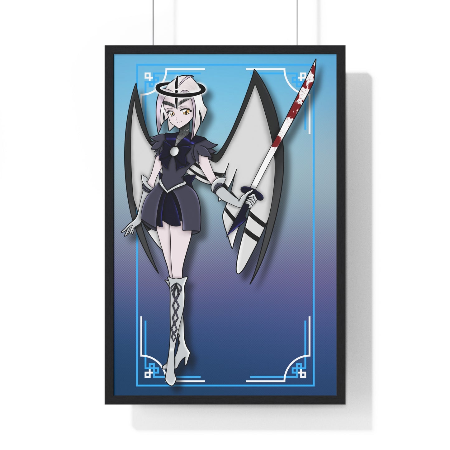 Space Warrior Lute Vertical Framed Poster