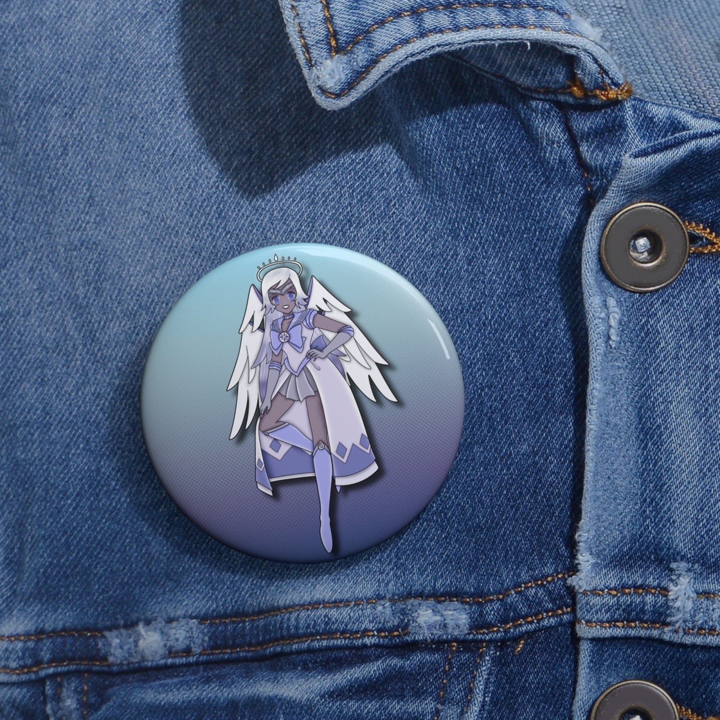 Space Warrior Emily Pin Button