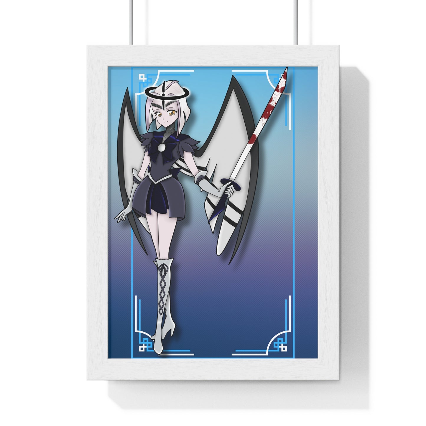 Space Warrior Lute Vertical Framed Poster