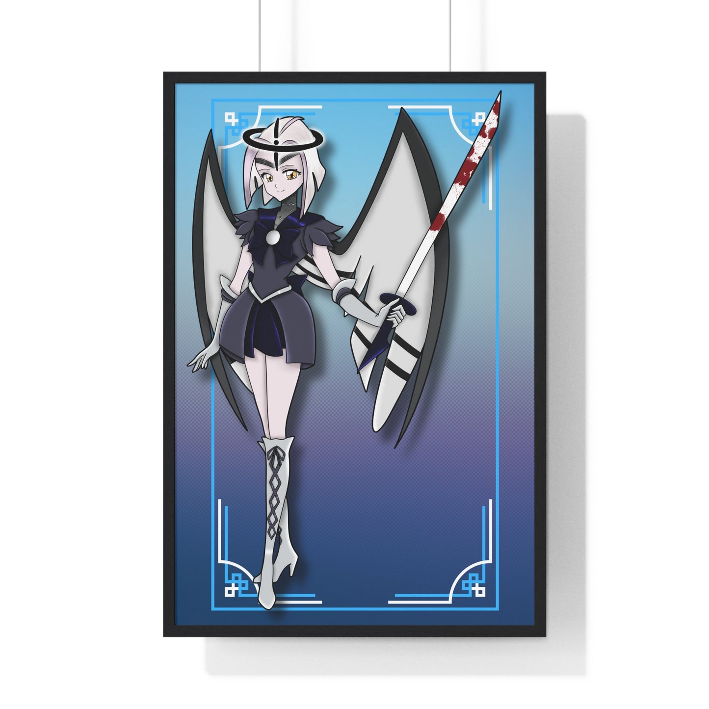 Space Warrior Lute Vertical Framed Poster