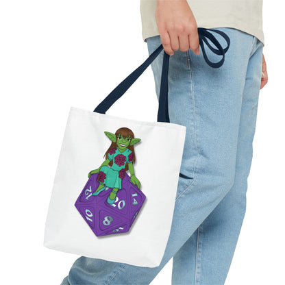 Goblin on a d20 Tote Bag