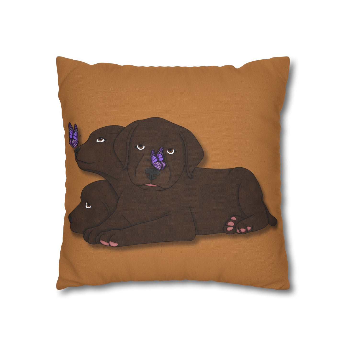 Cerberus Puppy Spun Polyester Square Pillowcase