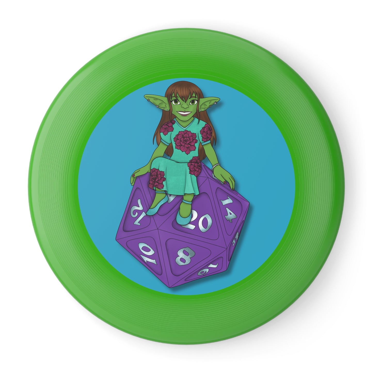 Goblin on a d20 Wham-O Frisbee