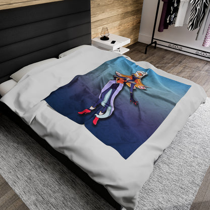 Space Warrior Sir Pentious Velveteen Plush Blanket