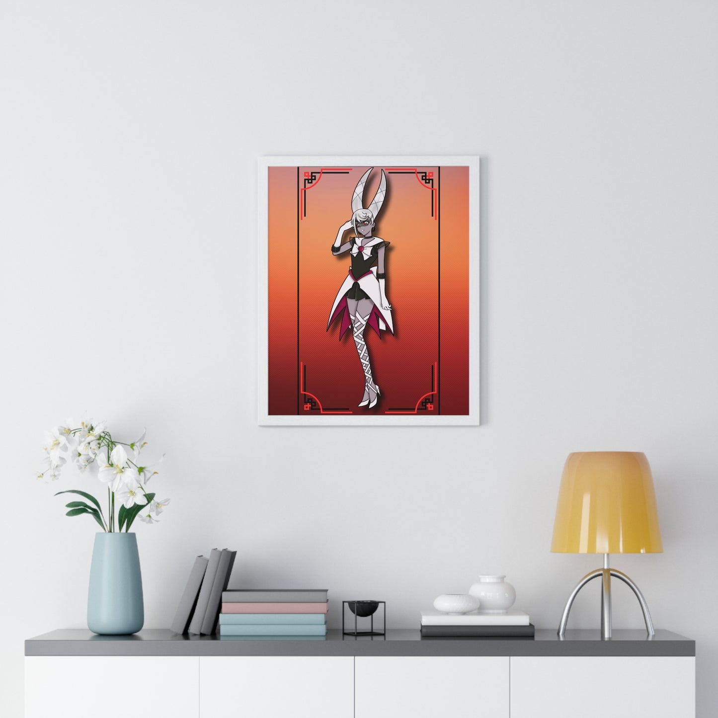 Space Warrior Carmilla Vertical Framed Poster