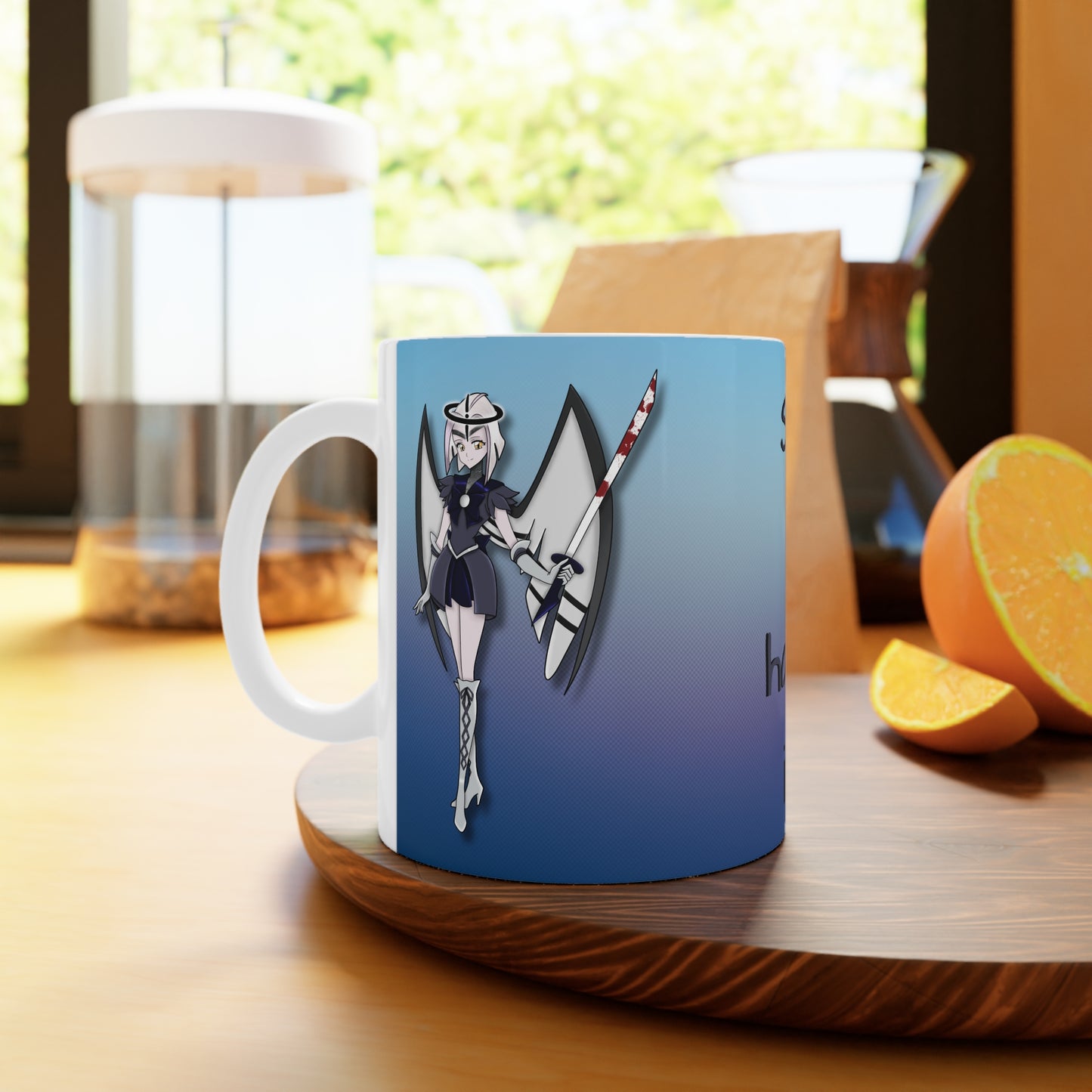 Space Warrior Lute White Ceramic Mug, 11oz and 15oz