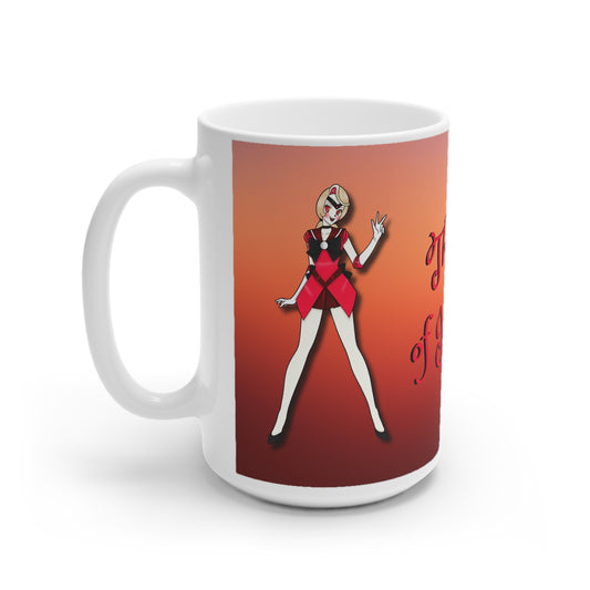 Space Warrior Charlie White Ceramic Mug, 11oz and 15oz