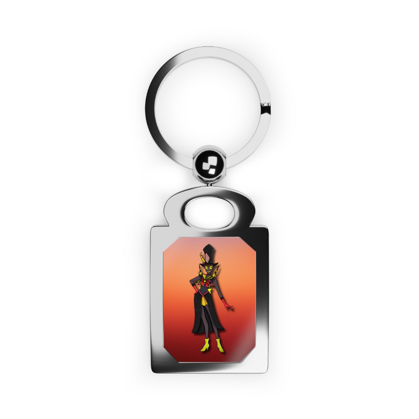 Space Warrior Zestial Rectangle Photo Keyring