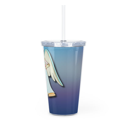 Space Warrior Saint Peter Plastic Tumbler with Straw