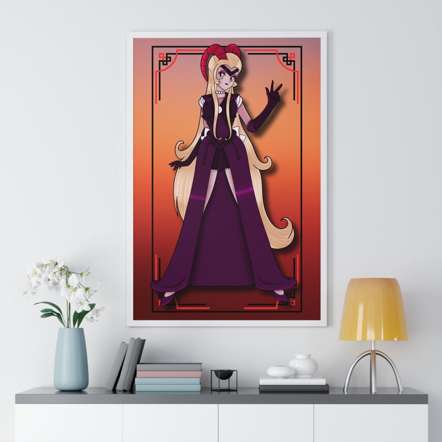 Space Warrior Lilith Vertical Framed Poster