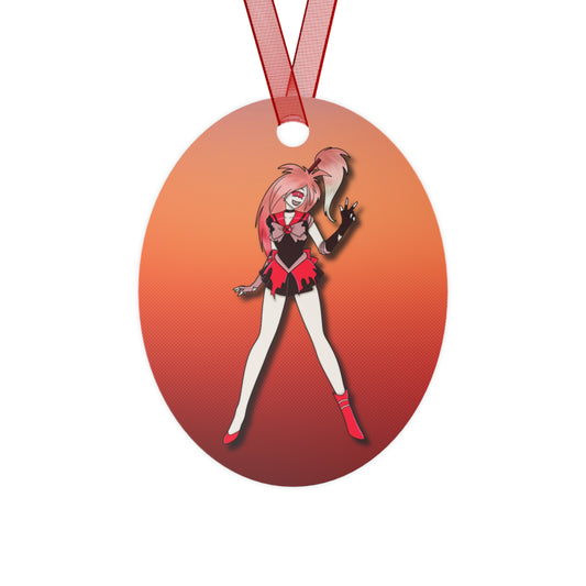 Space Warrior Cherri Bomb Metal Ornaments