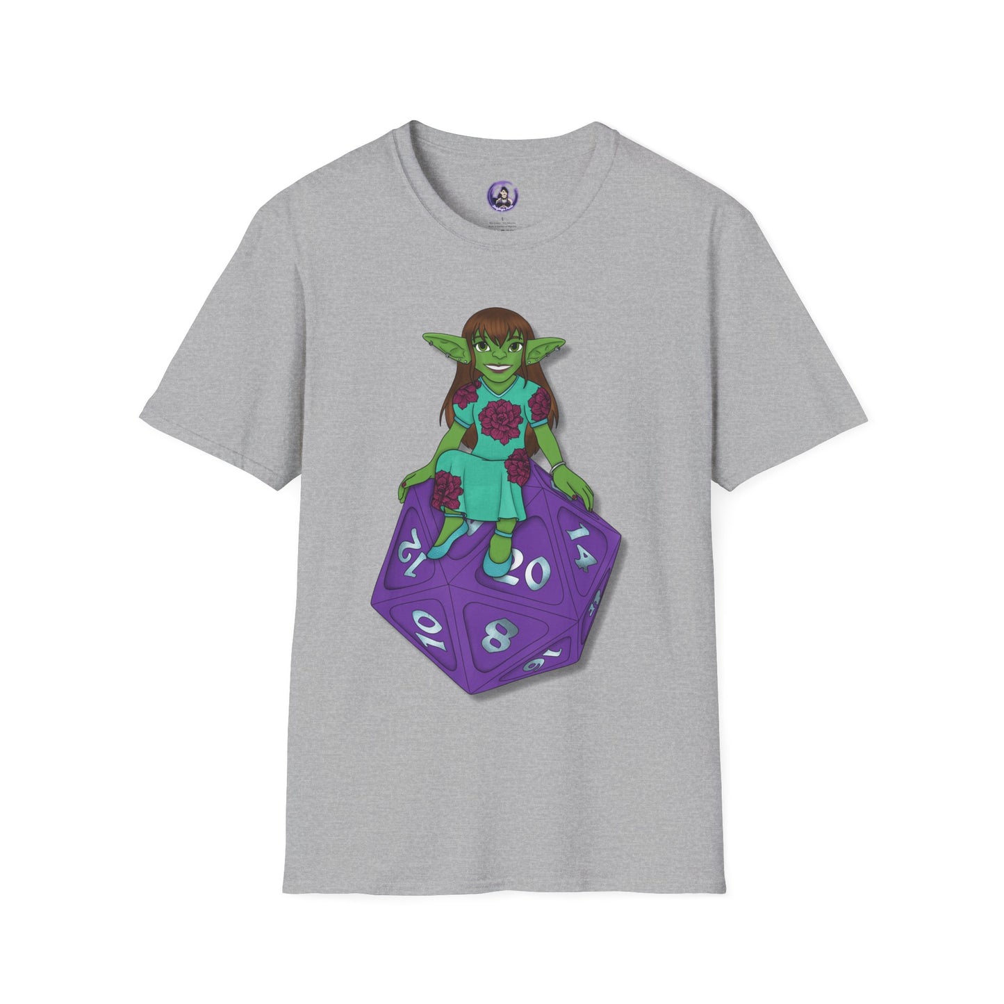 Goblin on a d20 Unisex Softstyle T-Shirt