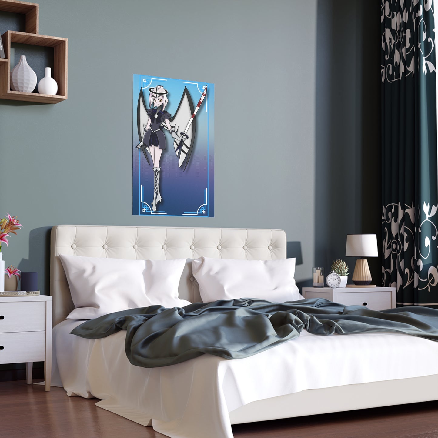 Space Warrior Lute Indoor and Outdoor Silk Posters