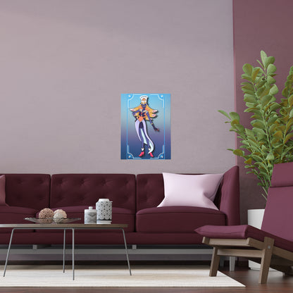 Space Warrior Sir Pentious Indoor and Outdoor Silk Posters