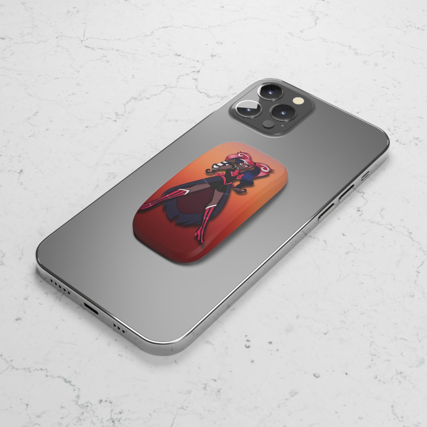 Space Warrior Velvette Phone Click-On Grip