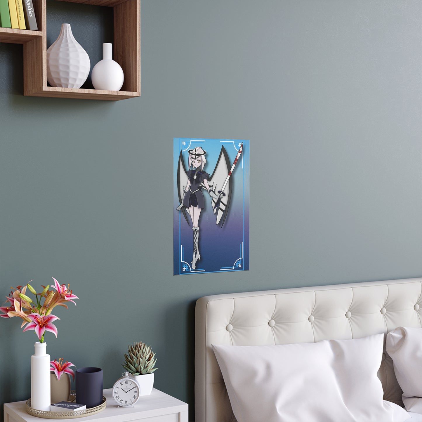 Space Warrior Lute Indoor and Outdoor Silk Posters