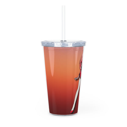 Space Warrior Cherri Bomb Plastic Tumbler with Straw