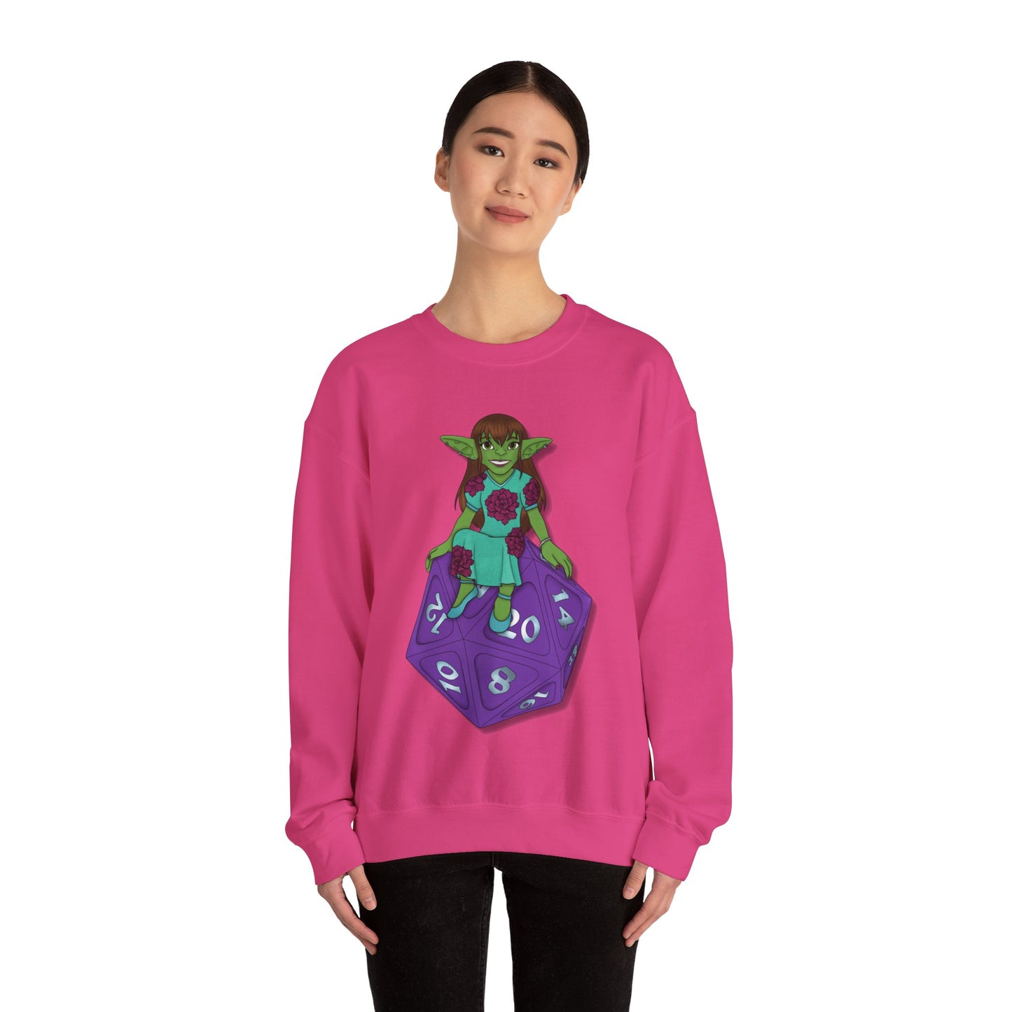 Goblin on a d20 Unisex Heavy Blend™ Crewneck Sweatshirt