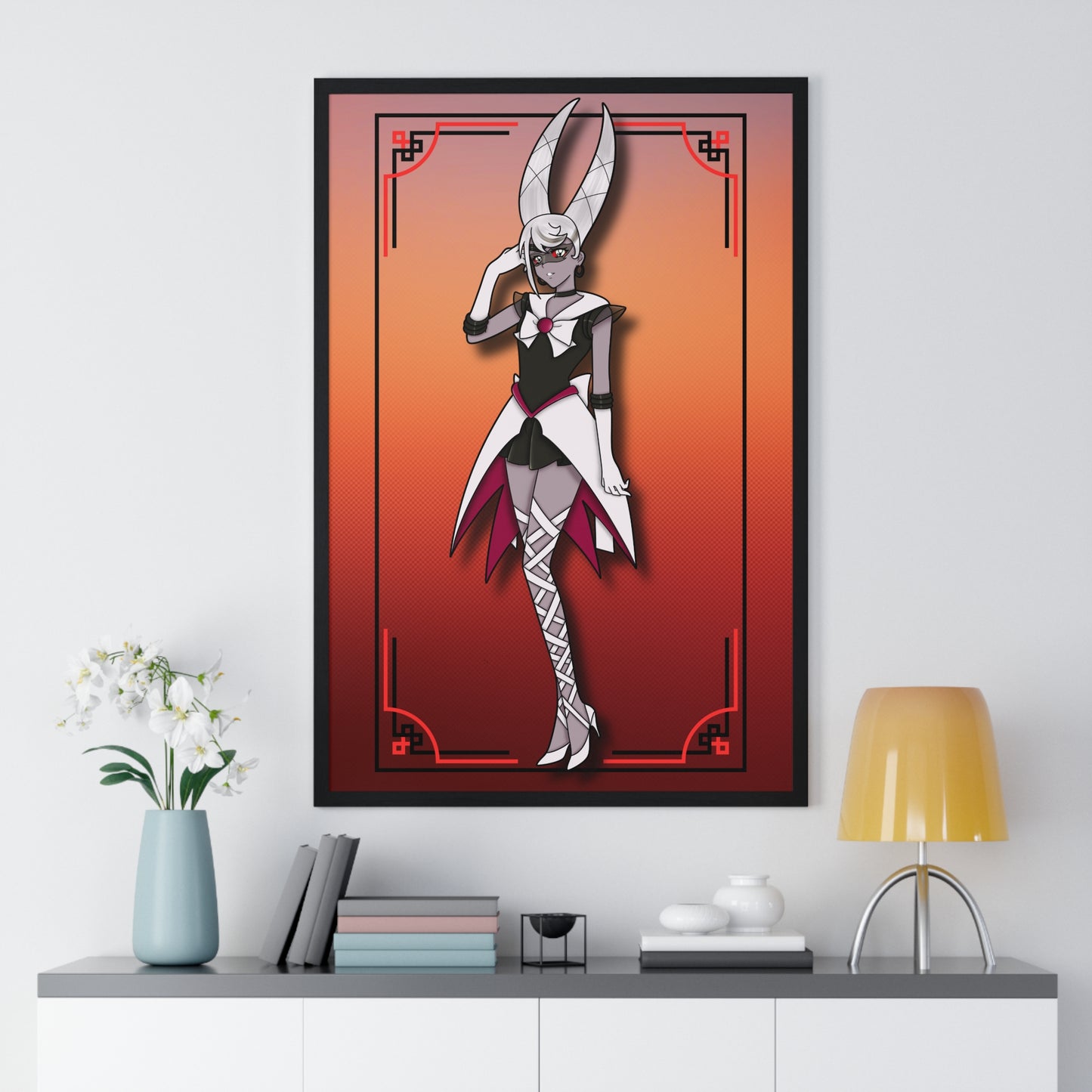 Space Warrior Carmilla Vertical Framed Poster