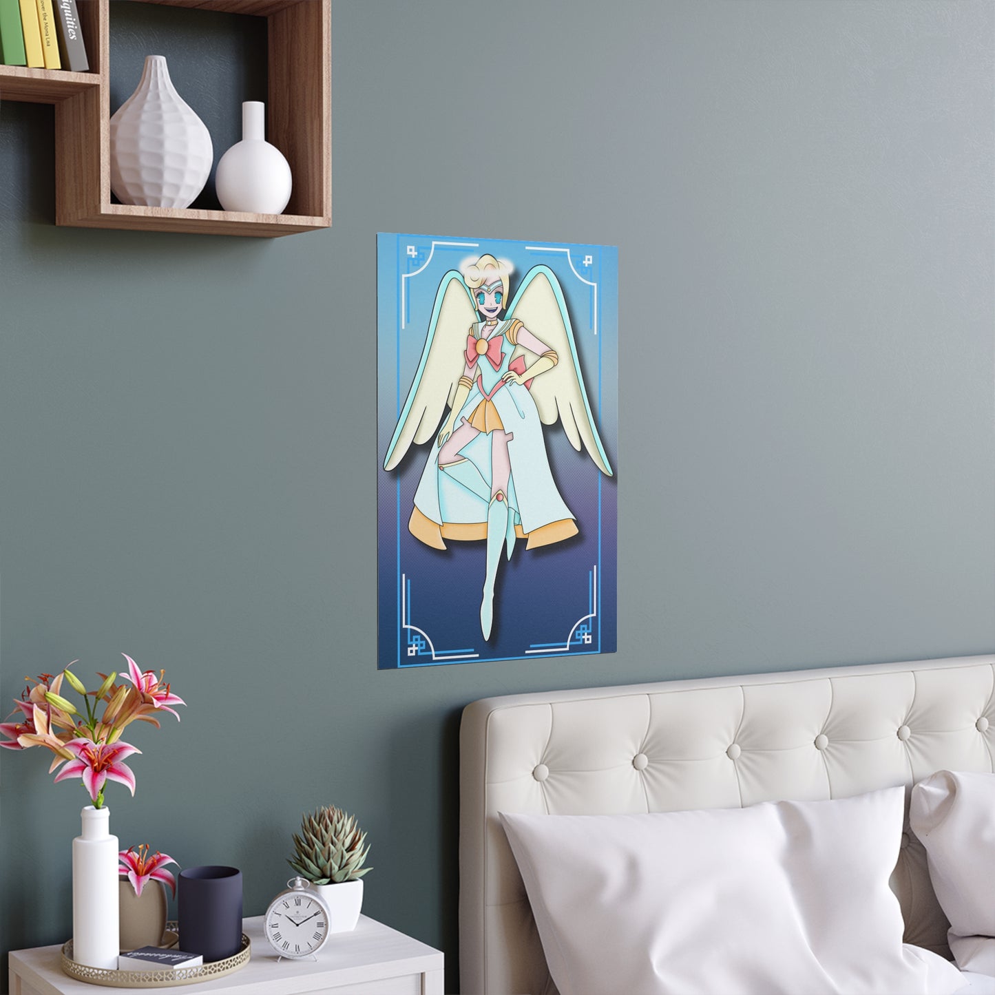 Space Warrior Saint Peter Indoor and Outdoor Silk Posters