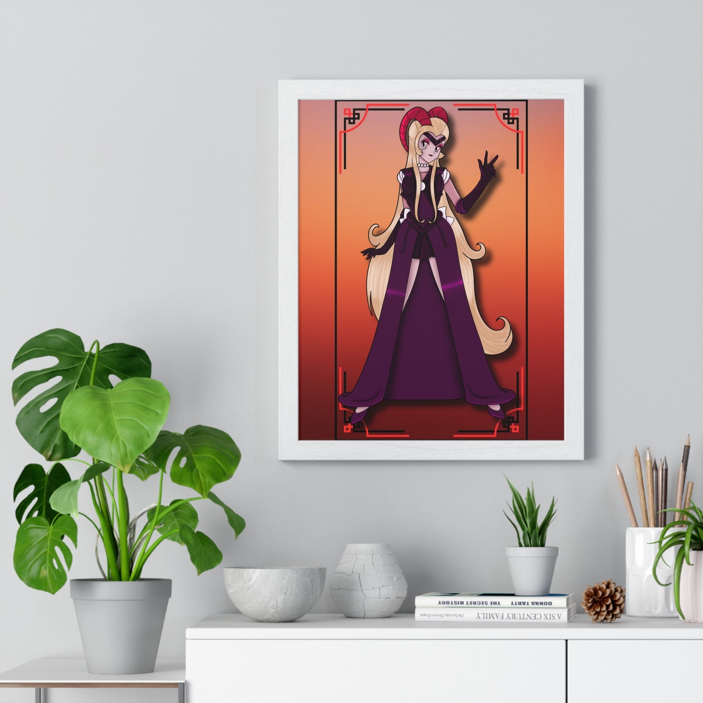 Space Warrior Lilith Vertical Framed Poster