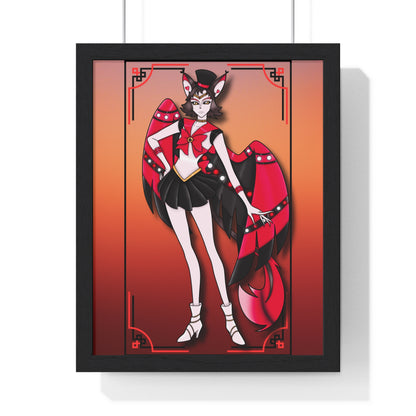 Space Warrior Husk Vertical Framed Poster