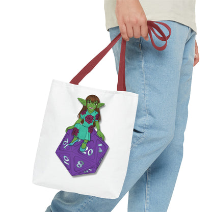 Goblin on a d20 Tote Bag