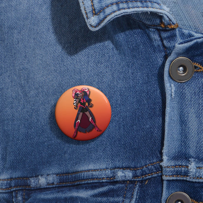 Space Warrior Velvette Pin Button