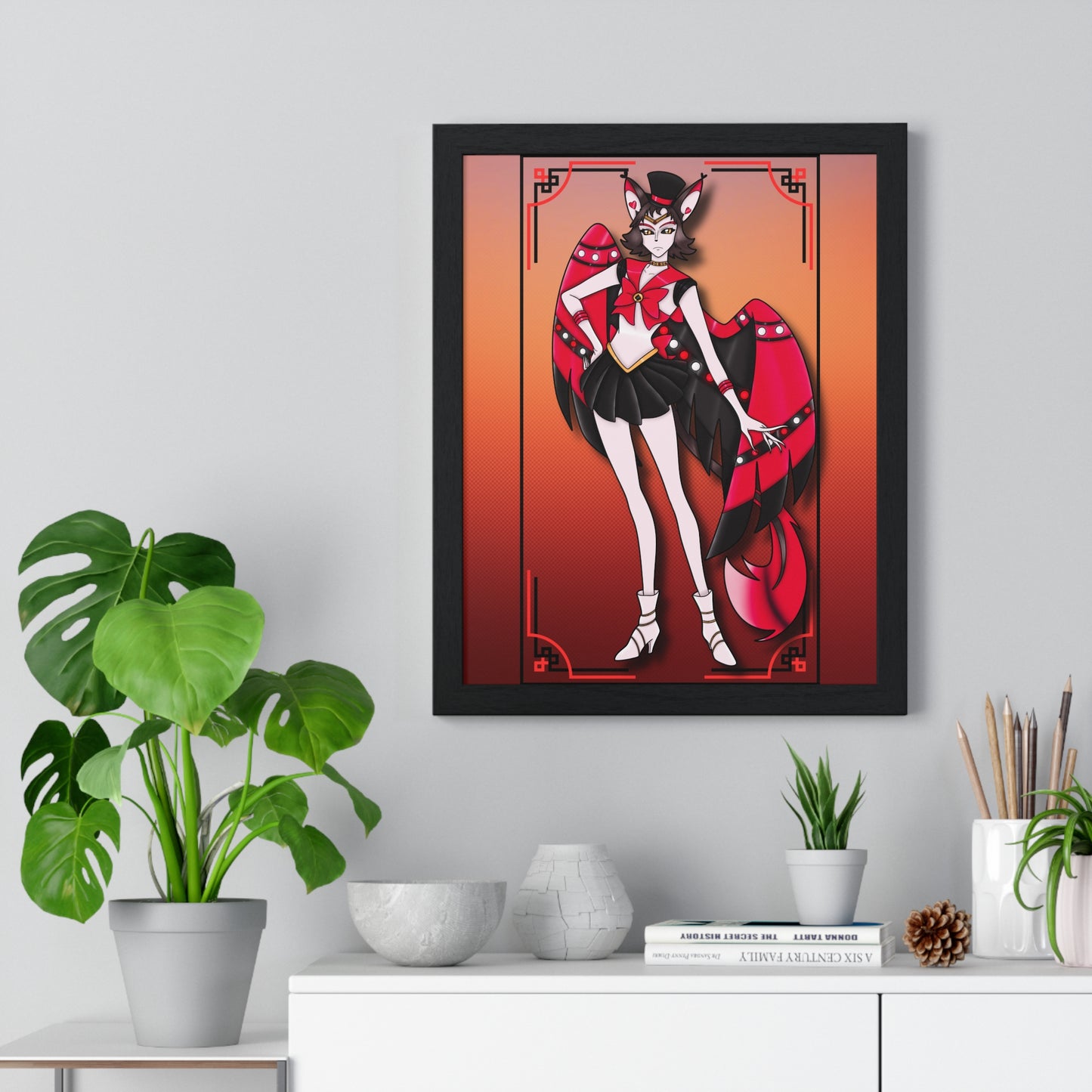 Space Warrior Husk Vertical Framed Poster