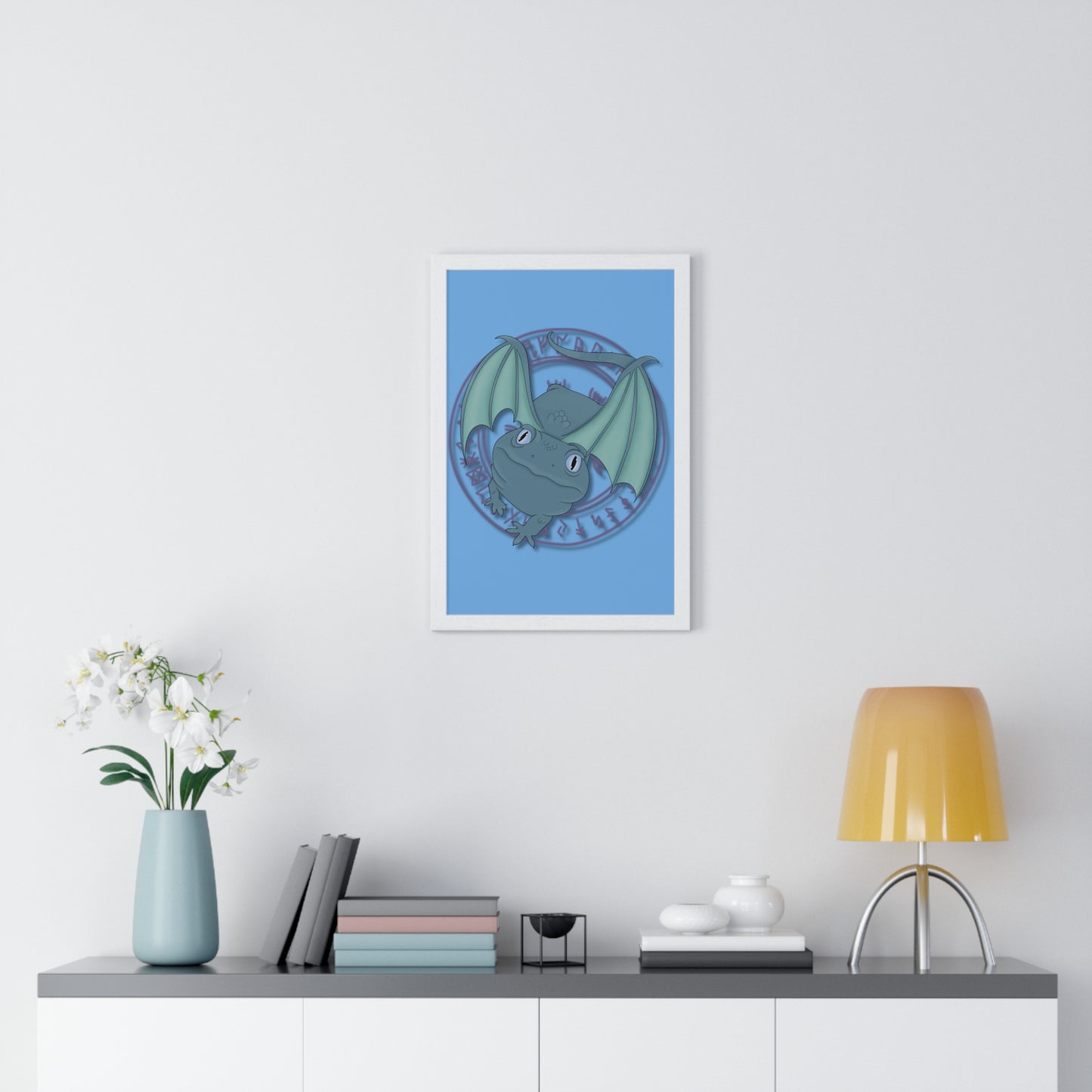 Baby Dragon Vertical Framed Poster