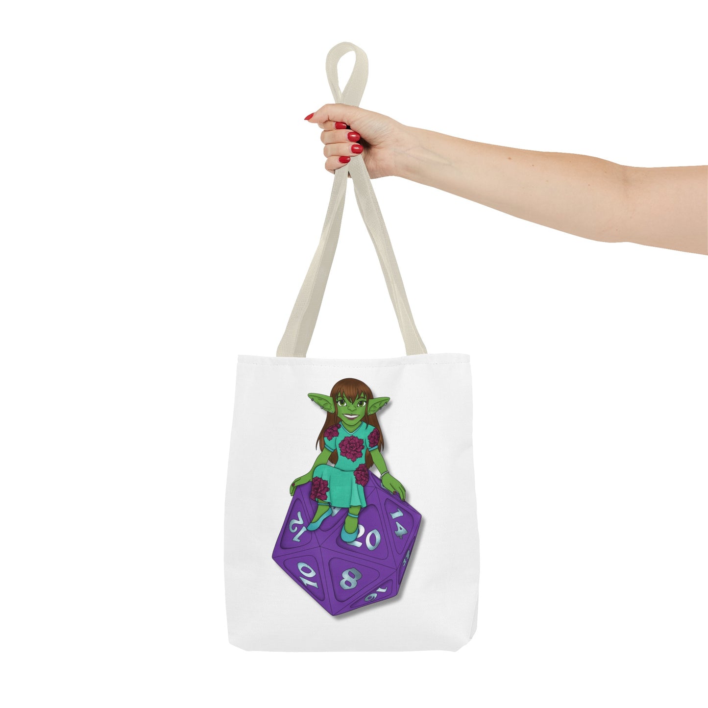 Goblin on a d20 Tote Bag