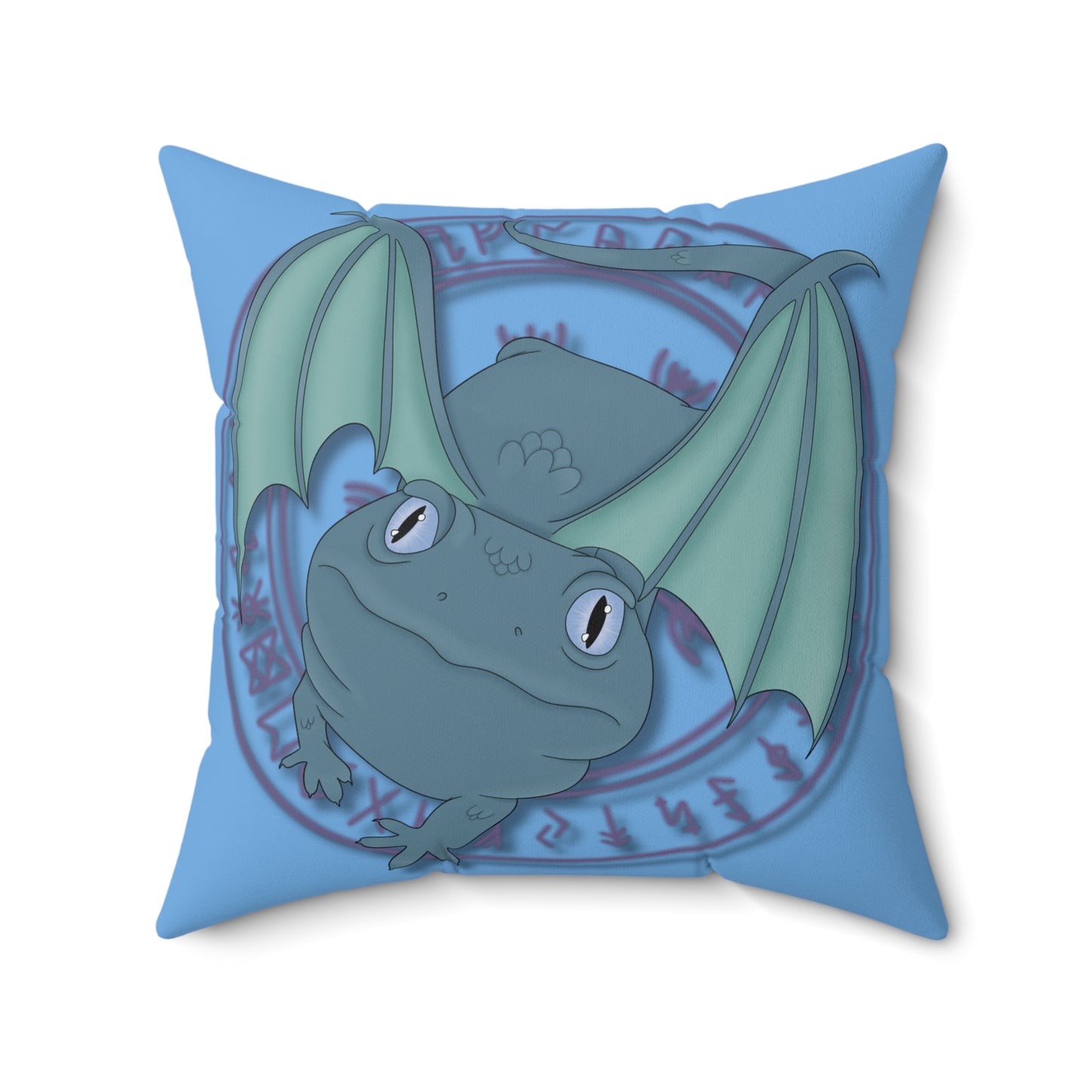 Baby Dragon Spun Polyester Square Pillow