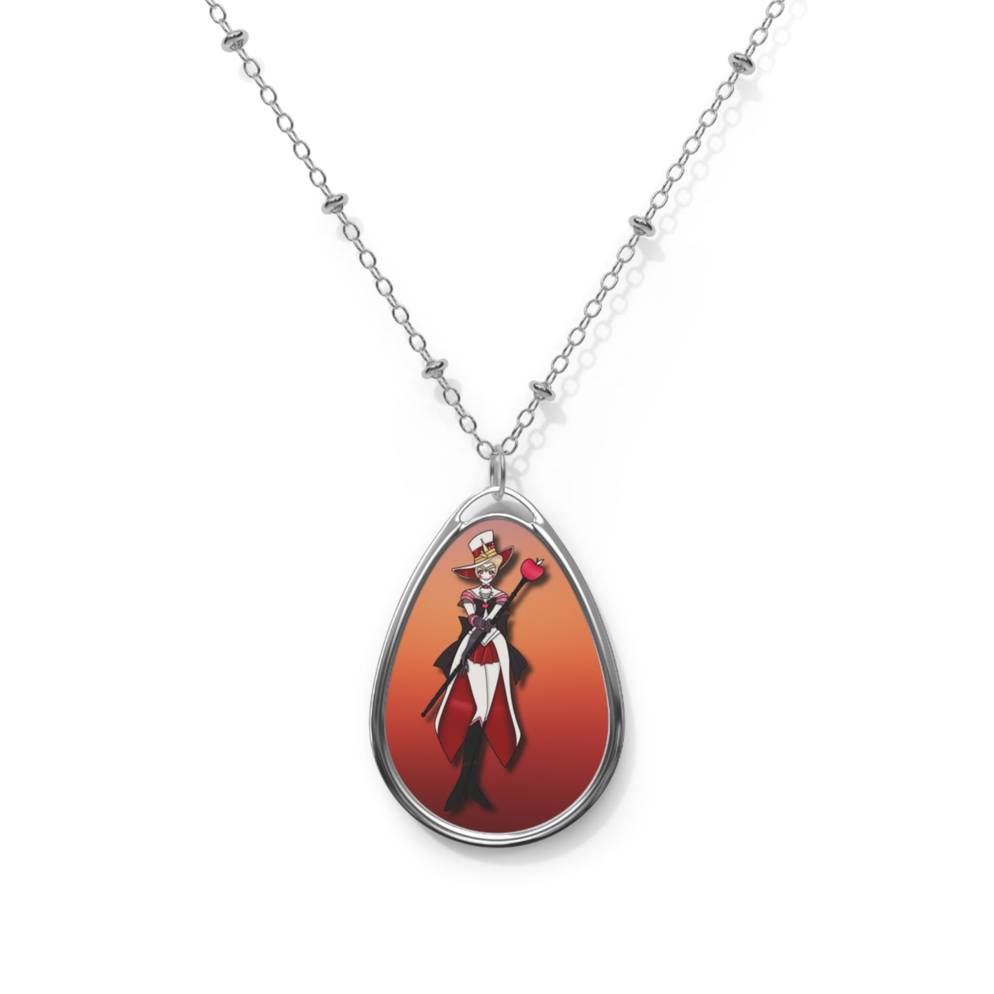 Space Warrior Lucifer Oval Necklace