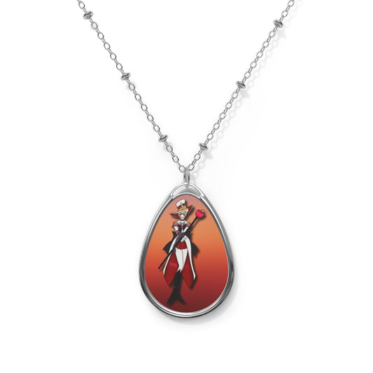 Space Warrior Lucifer Oval Necklace